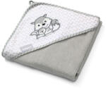 Babyono Prosop Bebe din Fibra de Bambus cu Gluga Babyono GRI Prosop Baita Nou-Nascut si Copii 100x100 cm (346/03)