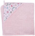 Ceba Baby Prosop Baie cu Gluga Copii, 100%Bumbac, 460g m2, Moale, Absorbant, Ceba Baby 100x100cm, unicorn printat, roz, 815-111-579 (815-111-579)