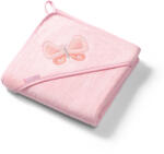 Babyono Prosop Bebe din Fibra de Bambus cu Gluga Babyono 100x100 cm ROZ 346 04 Prosop Baita Nou-Nascut si Copii (346/04)