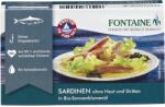 Fontaine File de sardine fara oase, cu piele, in ulei bio de floarea-soarelui 120g