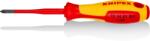 KNIPEX Отвертка PH/S 1, VDE 1000V жълто-червена ръкохватка 187мм, Knipex (K982401SLS) - yavor-m