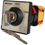Opaş Comutator cu came rotativă cu cheie 0-1 ON/OFF cu blocare (XL301M20)