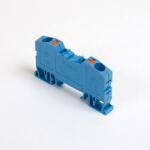 ONKA 6mm2 arc șină conector bloc terminal șină DIN terminal 2 fire albastru, 1020037 (1020037)