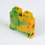 ONKA 16mm2 PE Conector șină cu șurub bloc terminal șină DIN terminal 2 fire gri, 1010532 (1010532)