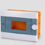 ARS Tablou de distribuție modular 9 MOD (9 siguranțe), dulap de distribuție din plastic încastrat, ușă transparentă IP40, 341215 (341215)