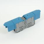 ONKA 150mm2 M12 Bloc terminal conector șină cu șurub Terminal șină DIN cu capac de protecție, albastru, 1030091 (1030091)
