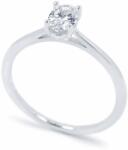 White & Black Labor ovális gyémánt eljegyzési gyűrű - 0, 5 karát - IGI (AU13955)
