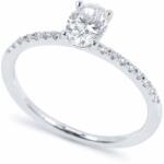 White & Black Labor ovális gyémánt eljegyzési gyűrű - Celeste - 0, 6 karát - IGI (AU13957)