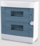 ARS Tablou de distribuție modular 24 MOD (24 siguranțe), dulap de distribuție montat la suprafață, plastic, ușă transparentă IP40, 341207 (341207)