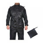 Tradesor Set impermeabil pentru pantaloni și jachetă de motocicletă pentru bărbați Negru Culoare 01853 (001853_XXL)