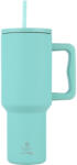 Estia Home Art Straw Tumbler XL Save the Aegean Reciclabil Pahar cu mâner Termos Oțel inoxidabil Fără BPA 1.2lt Bermuda Green cu Pai și Mâner 01-32203 (01-32203)