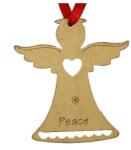 MagicHome MagicHome karácsonyi dísz, PEACE angyal, felfüggeszthető, arany, csomag. 5 db (ST8090208)