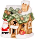 MagicHome MagicHome karácsonyi dekoráció, Házikó Mikulással, LED, terrakotta, felfüggesztő, 10 x 8, 3 x 12, 2 c (ST8091303)