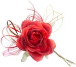 MagicHome virág, rózsa, piros, szár, virágméret: 10 cm, virághossz: 18 cm, 6db/csomag (ST8090531)