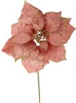 MagicHome MagicHome karácsonyi virág, Poinsettia, rózsaszín, szár, virágméret: 35 cm (ST8091559)