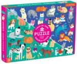 Mudpuppy - Mudpuppy - Macskák és kutyák 100 darabos kétoldalas kirakó (ZKUK9780735360730)