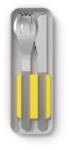 monbento Slim Box rozsdamentes acél evőeszközkészlet tokkal - Yellow