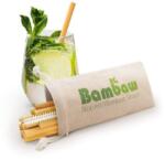 Basic Nature - Bambusz szívószál szett tisztítókefével - 8 darabos csomagban