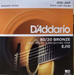 D'Addario EJ10 80/20 Bronze - Set Corzi Chitara Acustica 10-47 (EJ10)