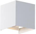 QAZQA Kültéri fali lámpa fehér LED-del 2 lámpás IP54 - Edwin (105063)