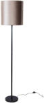 QAZQA Állólámpa fekete színű, bézs bársony lámpabúrával, 50 cm - Simplo (109143)