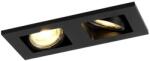 QAZQA Modern, okos, süllyesztett spotlámpa fekete, 2 db Wifi GU10-zel - Qure (103566)