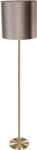 QAZQA Állólámpa Sárgaréz Taupe Bársony Árnyékolóval 50cm - Simplo (109144)