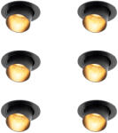 QAZQA 6 darabos modern süllyesztett spotlámpa készlet fekete kerek dönthető - Installa (109849)