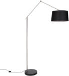 QAZQA Modern állólámpa acélból, fekete vászon árnyékolóval 45 cm - Editor (104959)