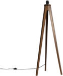 QAZQA Rusztikus állólámpa állvány dióból - Tripod Classic (107320)
