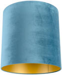 QAZQA Kék bársony lámpaernyő arany belsővel 40/40/40 (97499)