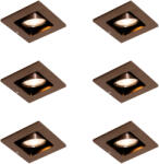 QAZQA 6 darabos modern, sötét bronz színű, állítható süllyesztett spotlámpa szett - Qure (109891)
