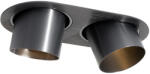 QAZQA Kerek beépíthető reflektor pisztolyfémszürke GU10 70 mm dönthető 2 fényű - Installa (108284)