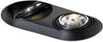 QAZQA Kerek beépíthető spotlámpa fekete GU10 70 mm 2-fényes - Hubs (108300)