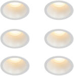 QAZQA 6 db fehér GU10 beépíthető spotlámpa szett 35 mm IP44 - Dept (109315)