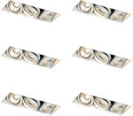 QAZQA 6 darabos süllyesztett spotlámpa szett fehér GU10 AR70 Trimless 3-Lights - Oneon (109882)
