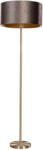 QAZQA Állólámpa sárgaréz lábbal és barna bársony lámpabúrával 50 cm - Simplo (109173)