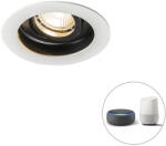 QAZQA Okos süllyesztett spotlámpa fehér acéllal, Wi-Fi GU10-zel - Rondoo (104624)