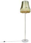 QAZQA Retro állólámpa sárgarézzel és zöld Granny búrával 45 cm - Kaso (95309)
