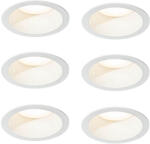 QAZQA 6 darabos süllyesztett spotlámpa készlet fehér színben, LED-del, 3000K-5000K - Elias (109576)