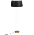 QAZQA Állólámpa arany/réz fekete árnyékolóval 45 cm állítható - Parte (94241)