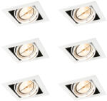 QAZQA 6 darabos süllyesztett spotlámpa szett fehér AR111 állítható - Oneon (109856)