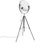 QAZQA Ipari állványos állólámpa fekete 50 cm állítható - Hanze (105838)