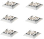 QAZQA 6 db-os süllyesztett spotlámpa szett fehér GU10 70 mm-es, szegély nélküli - Oneon (109310)