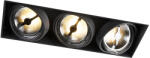 QAZQA Beépített spotlámpa fekete AR111 trimless 3-lámpás - Oneon (97738)