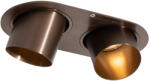 QAZQA Kerek beépíthető spotlámpa sötét bronz GU10 50 mm 2-fényes - Installa (108319)