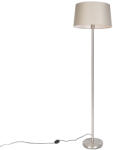QAZQA Modern állólámpa acélból, taupe színű búrával 45 cm - Simplo (102179)