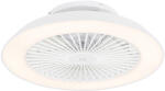 QAZQA Okos mennyezeti ventilátor fehér 59, 5 cm LED-del, fényerőszabályzóval és távirányítóval - Deniz (105201)