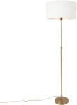 QAZQA Állólámpa állítható bronz árnyékolóval fehér 50 cm - Parte (106516)