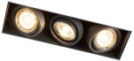 QAZQA Beépített spotlámpa fekete dönthető és forgatható keret nélküli 3-lámpás - Oneon (97736)